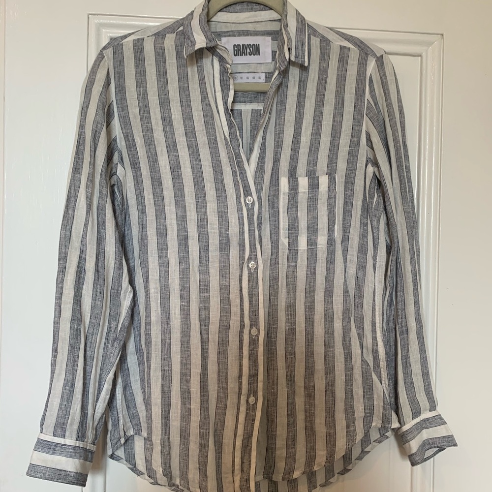 Linen button down